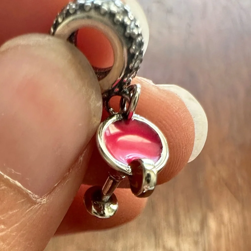 NWOT Pandora Fit Cosmopolitan Cocktail Silver Charm_7